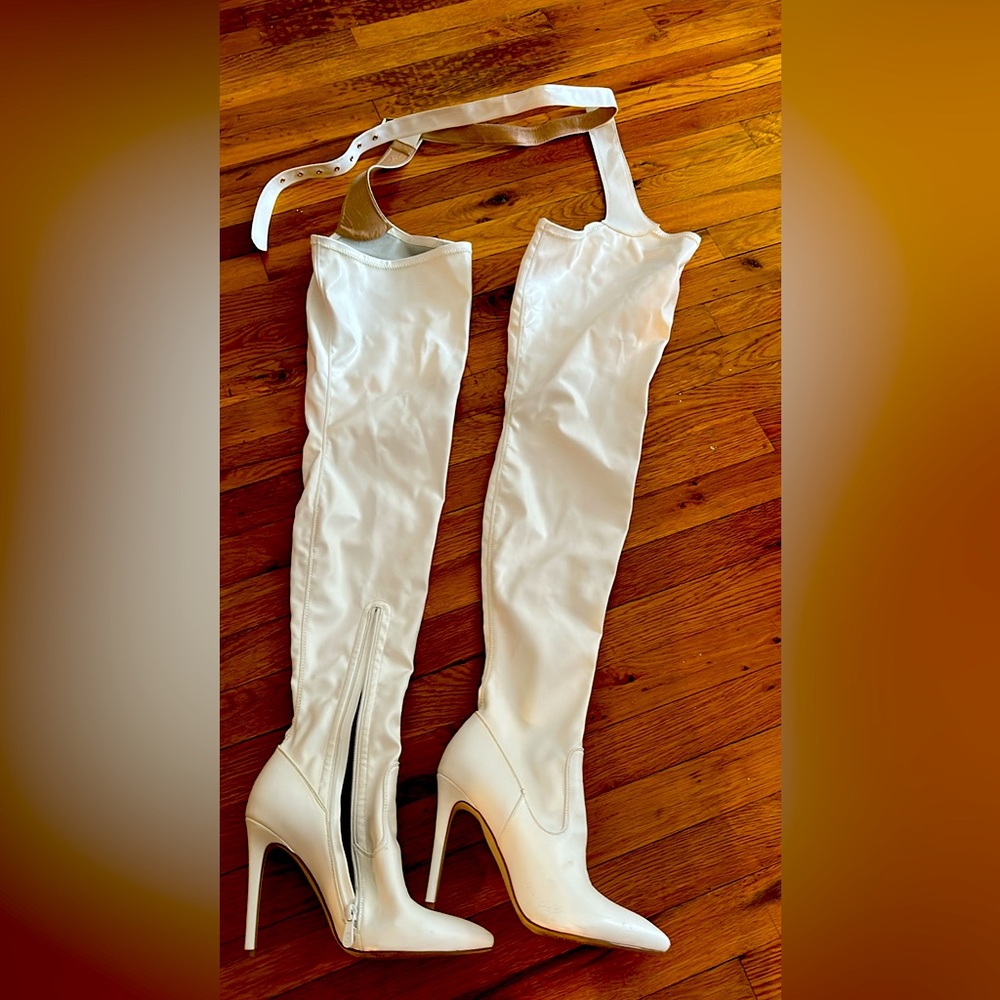 Sexy white Thigh high boots
